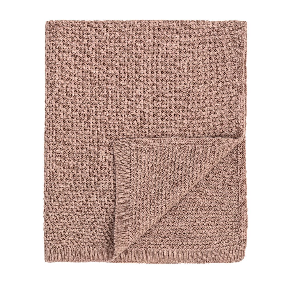 Decke Morris aus Wolle, rosa 