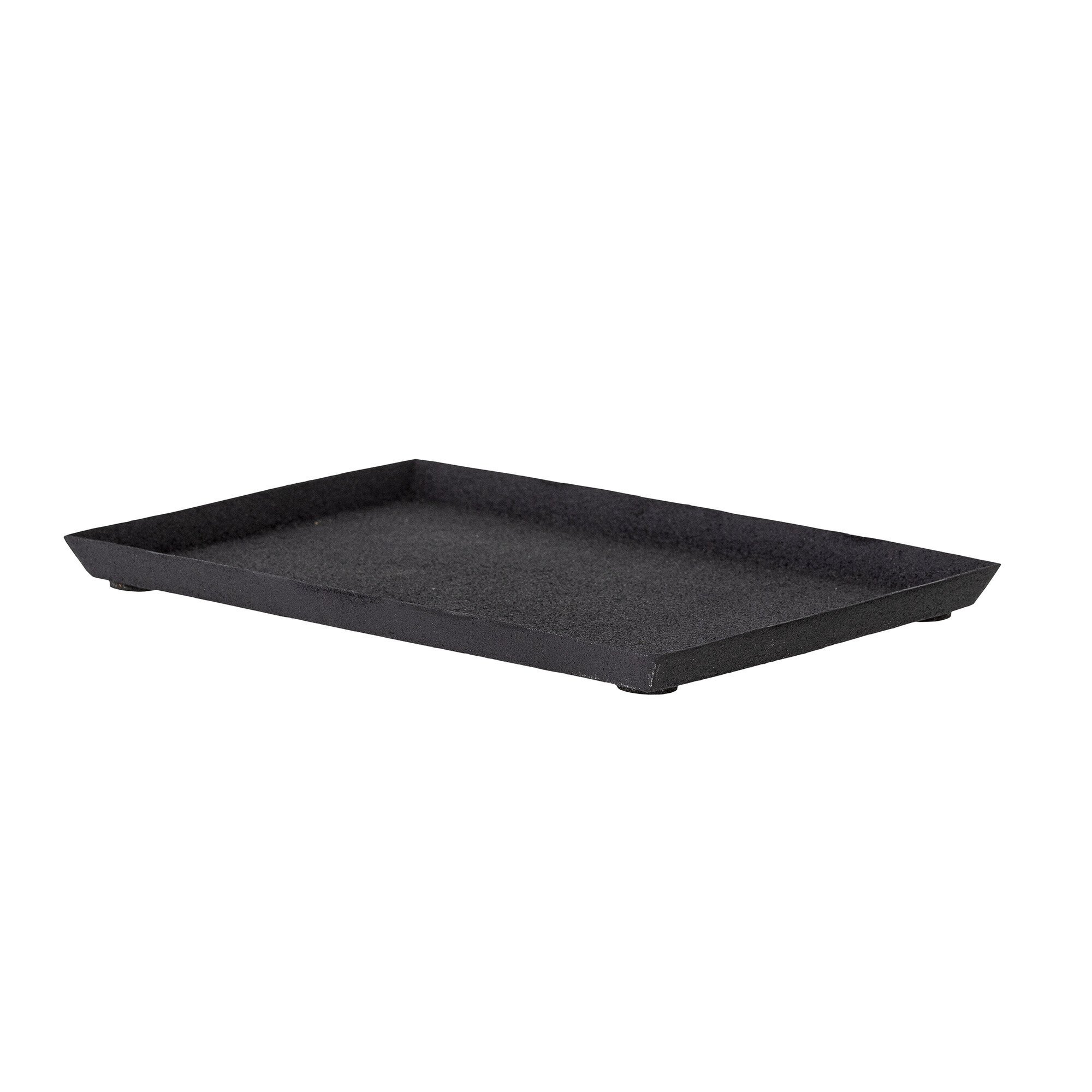 Dekotablett Dennin aus Aluminium, schwarz 