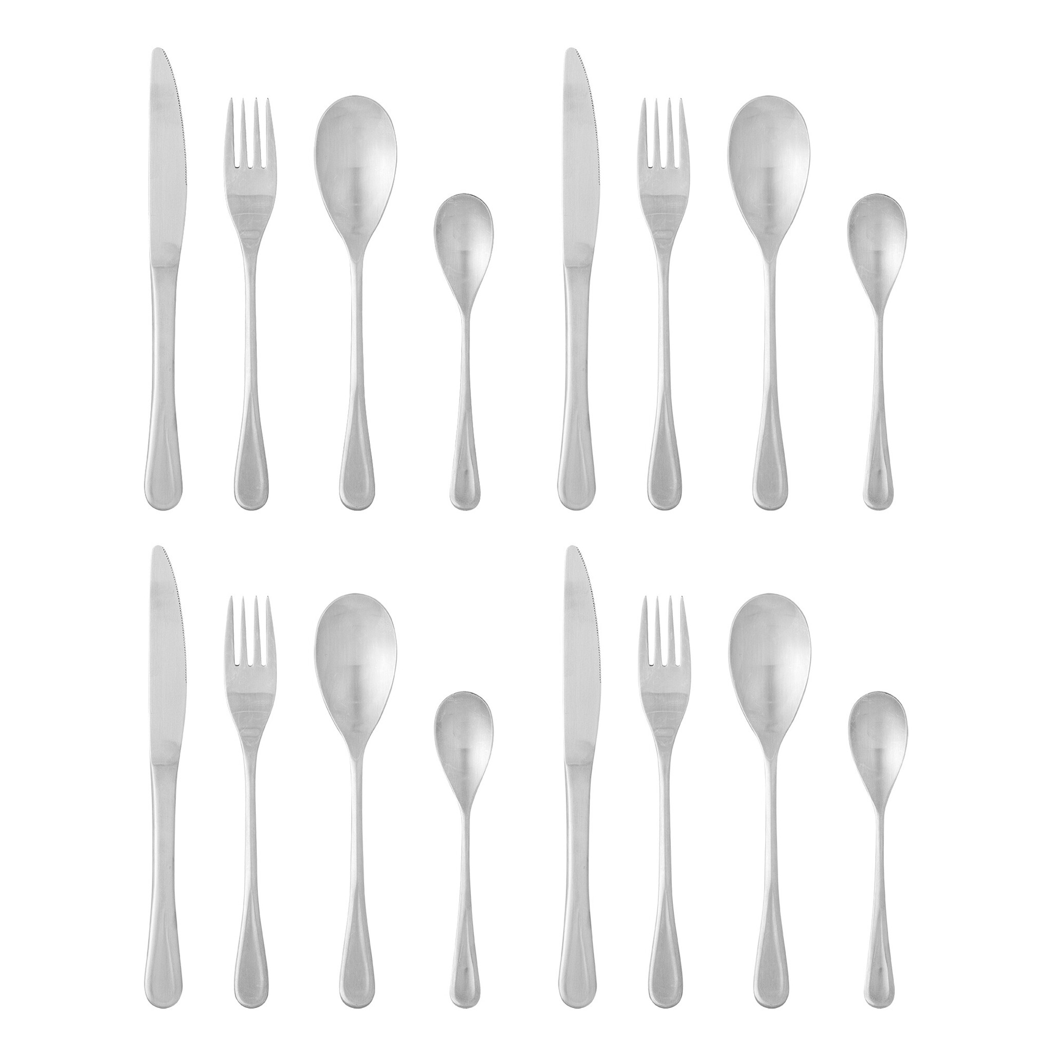 Bloomingville Elvera Besteck-Set, 16-teilig, silber 