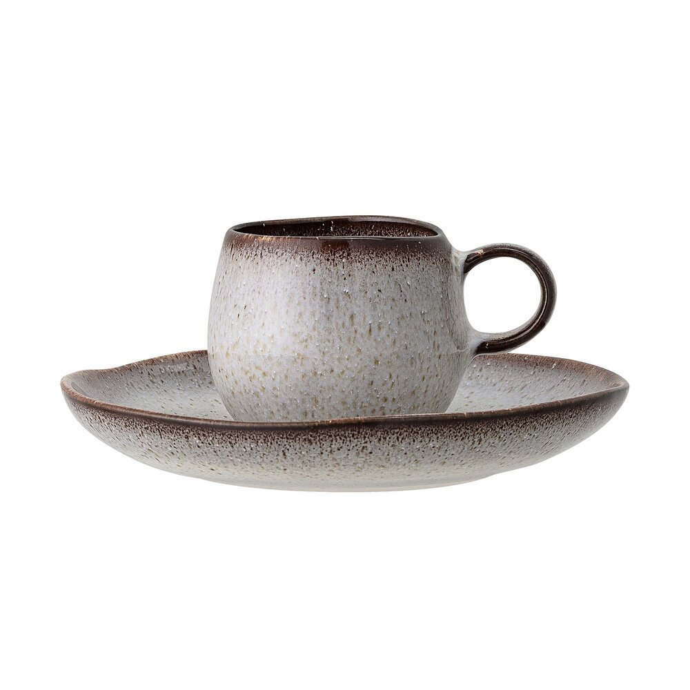Espressotasse mit Untertasse Sandrine, grau 