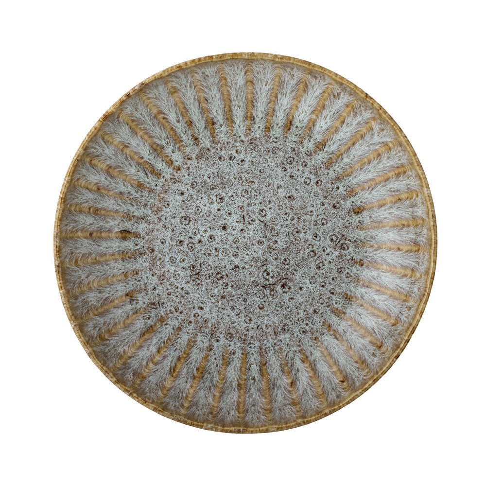 Fleur Nudelteller, Natur, Steingut, blau Ø 22xH5 cm