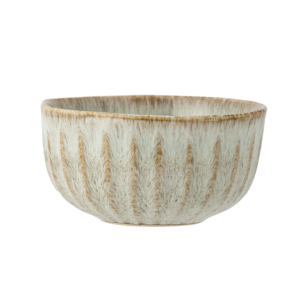 Fleur Schale hoch, Natur, Steingut, beige Ø 14xH7 cm