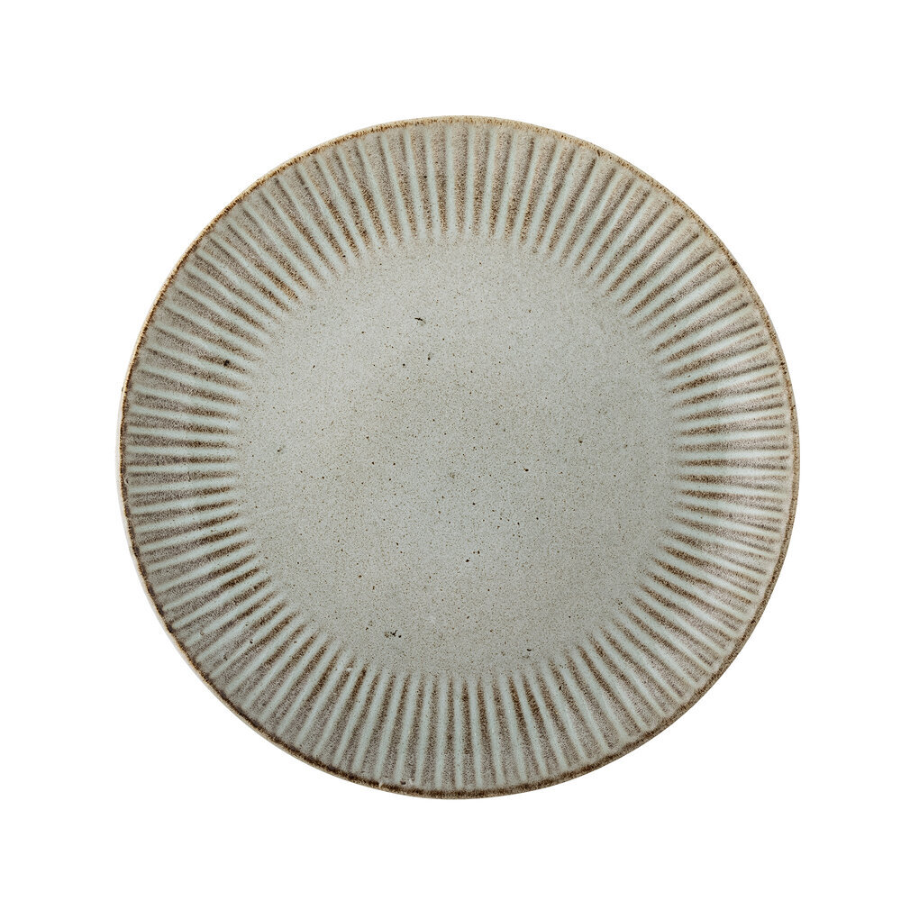 Fleur Teller klein, Natur, Steingut, blau Ø 21xH2,5 cm