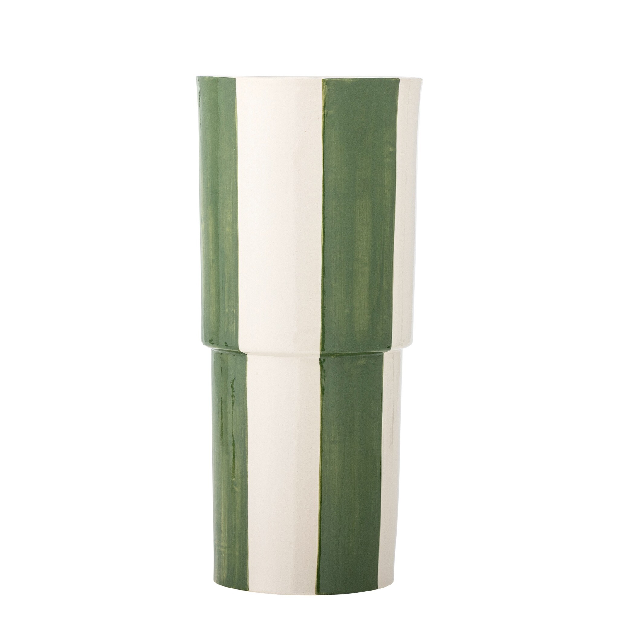 Bloomingville Floki Vase aus Steingut, grün 