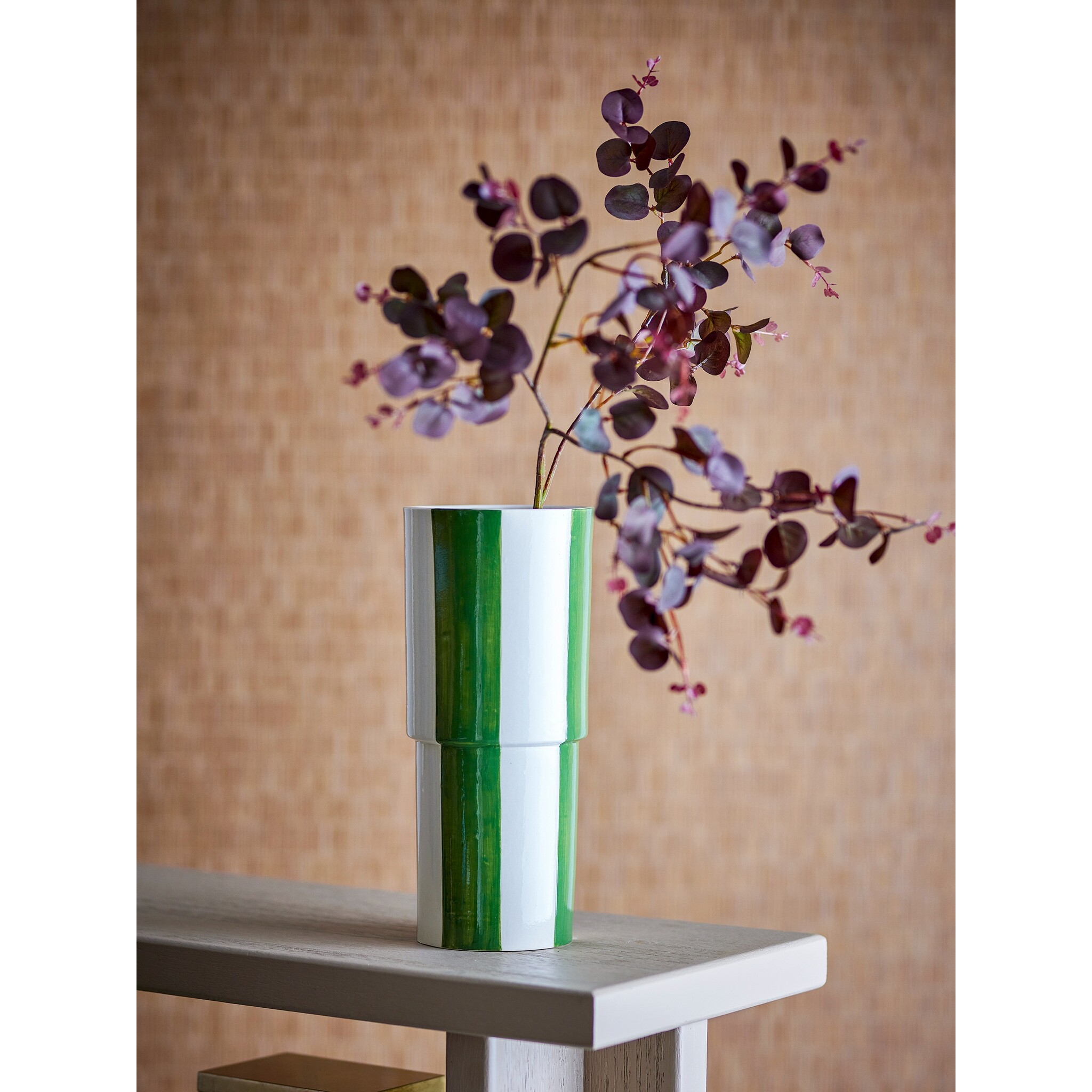 Bloomingville Floki Vase aus Steingut, grün 