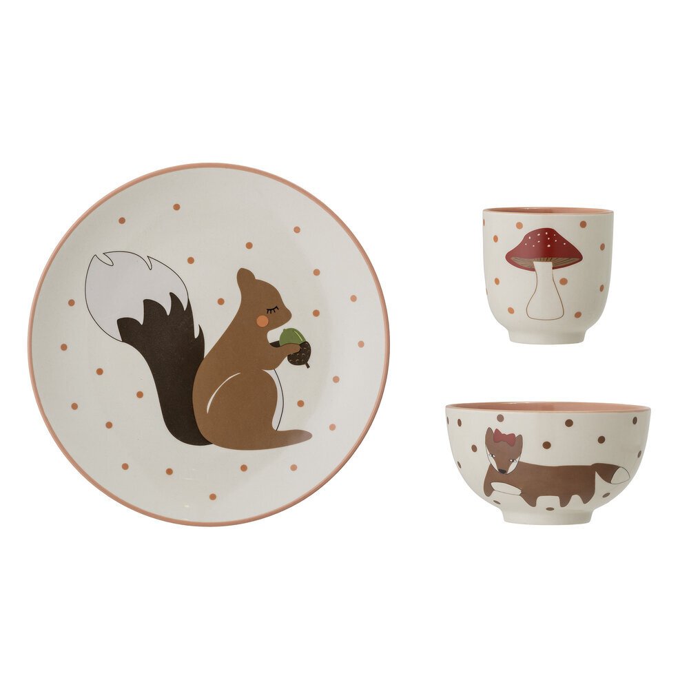 Kinder Geschirr Set Forrester, rosa 