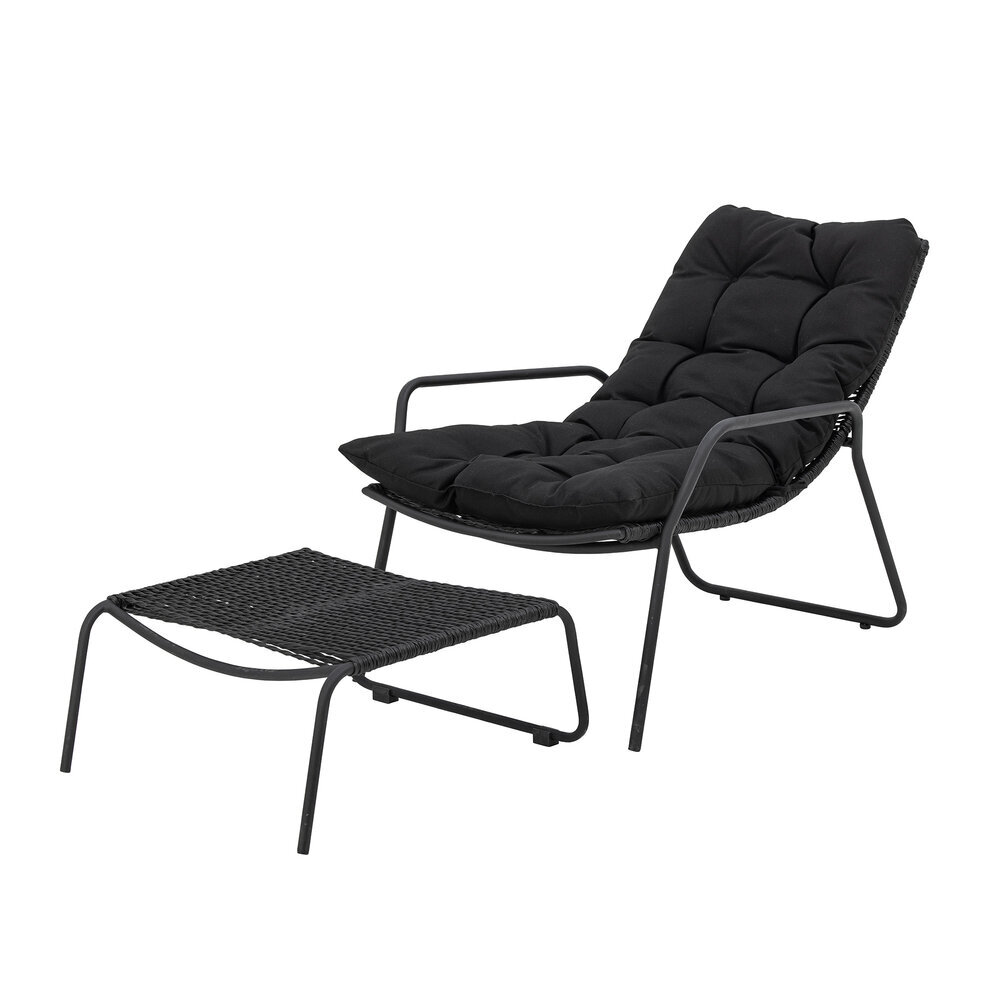 Garten Liegestuhl Boel, schwarz 