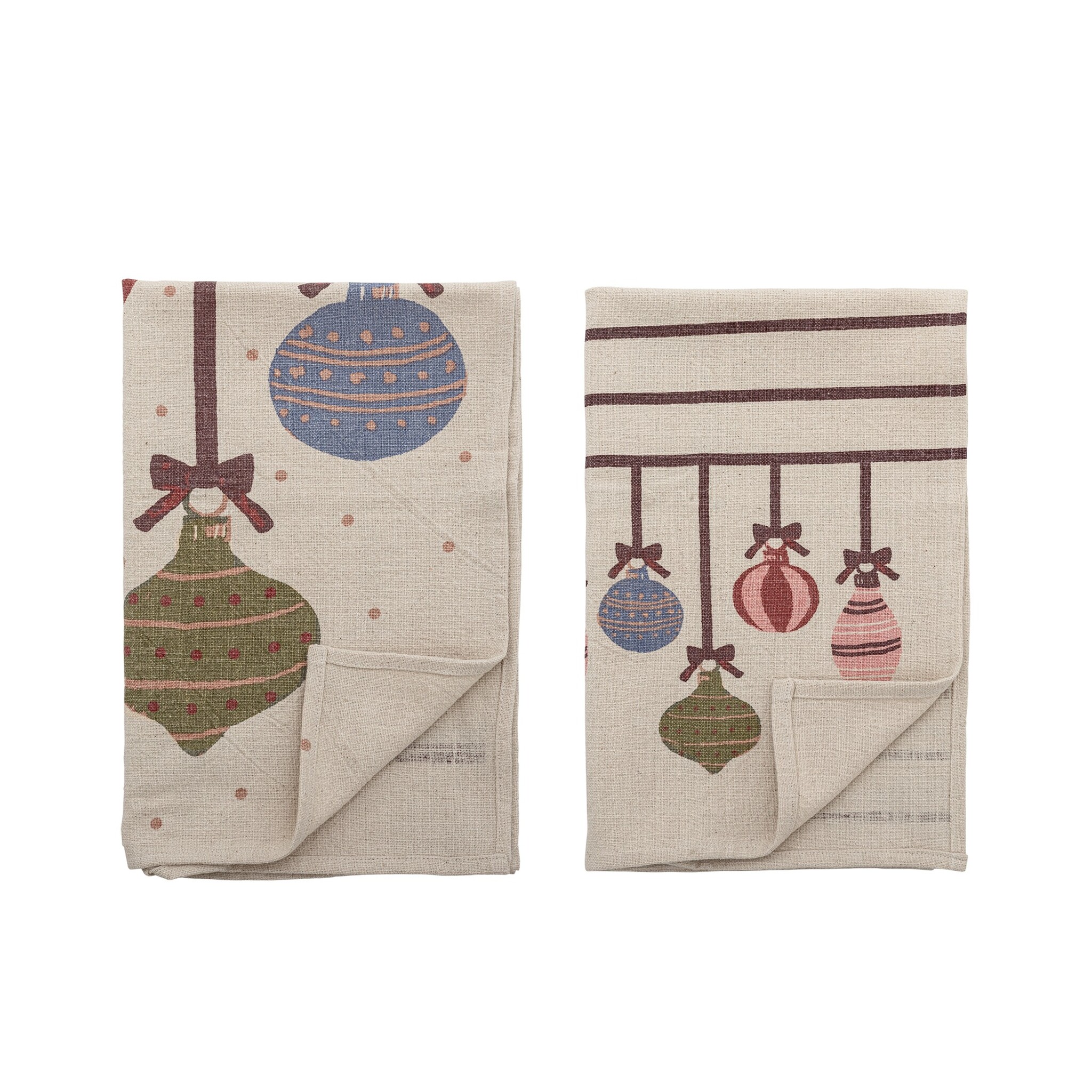 Weihnachtliches Geschirrhandtuch Ornamentia Bunt (2er-Set), bunt 