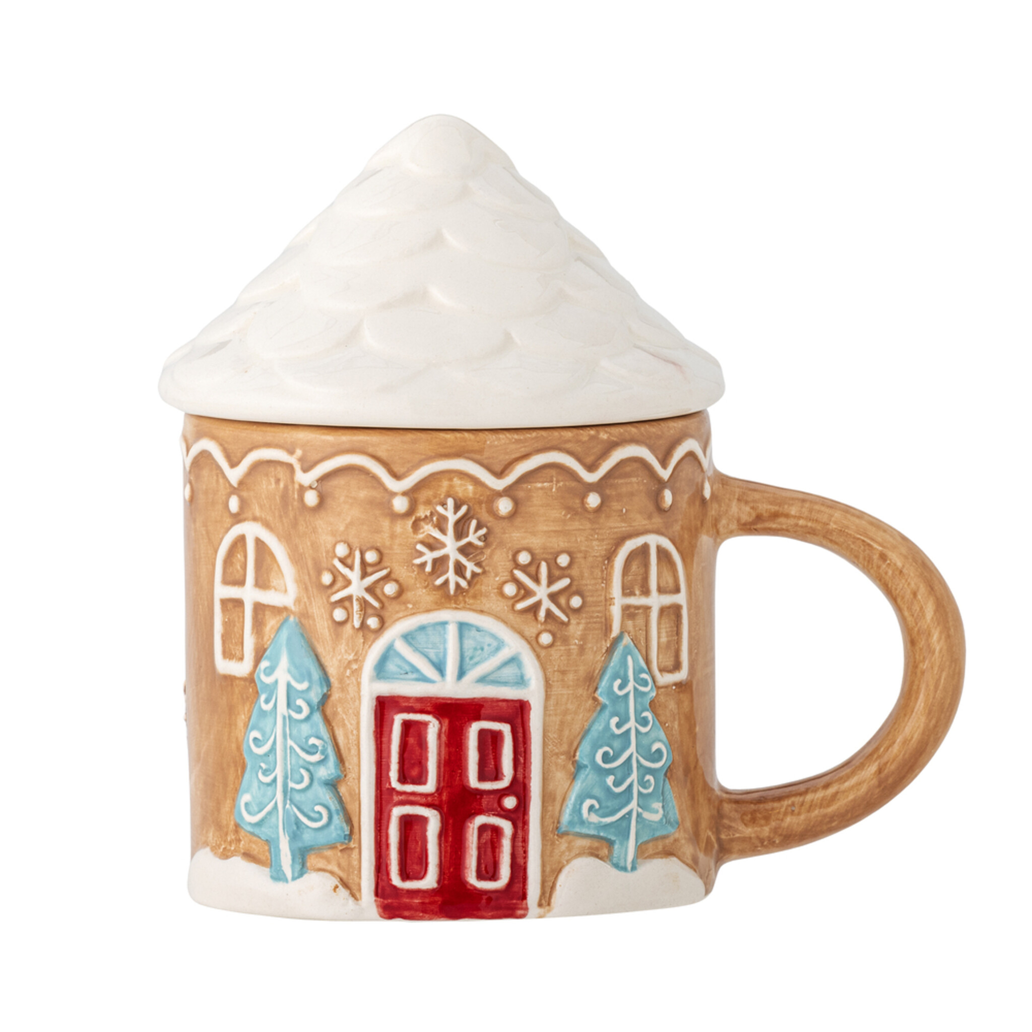 Ginnie Becher, Weihnachtshaus, braun 