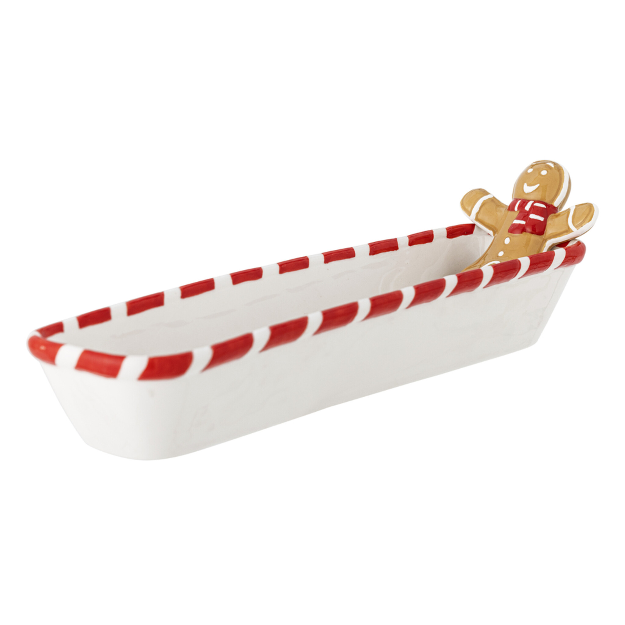 Ginnie Schale aus Keramik, Weihnachten, braun 