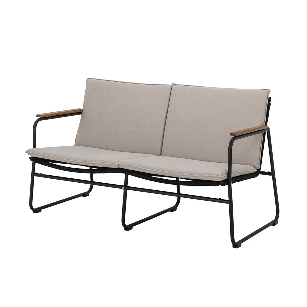 Hampton Garten Sofa, schwarz 