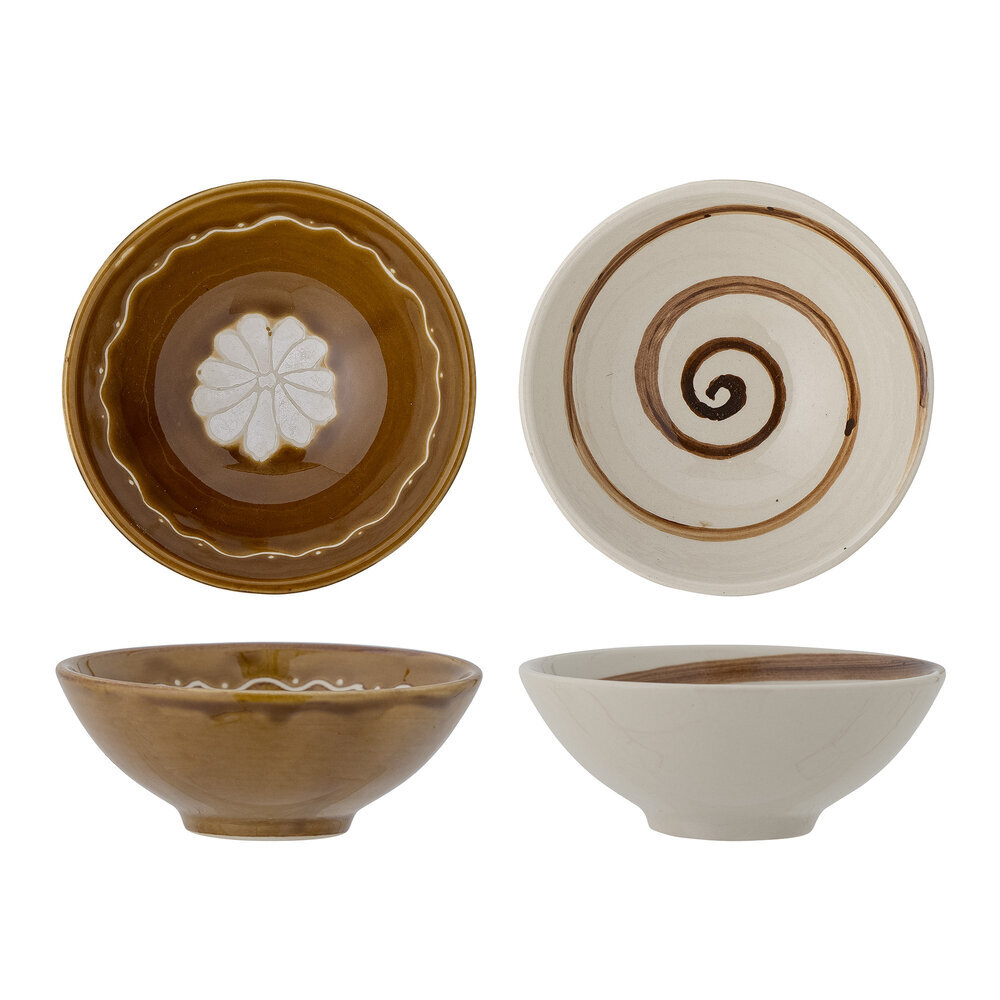 Heikki Schalenset 200 ml, Steingut, braun Ø 12 x H4,5 cm, Set of 2