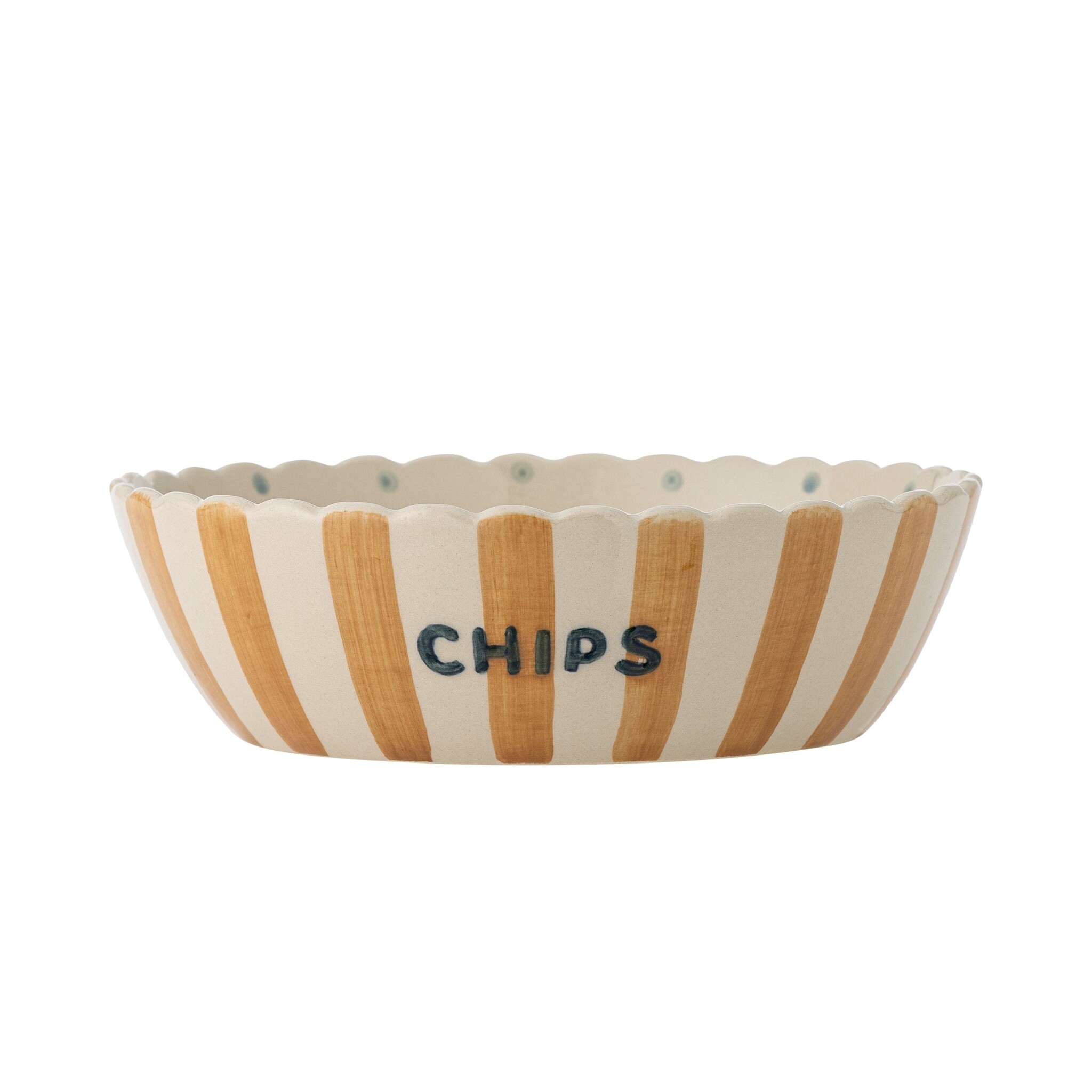 Bloomingville Hygge Chips-Schale aus Steingut, braun 