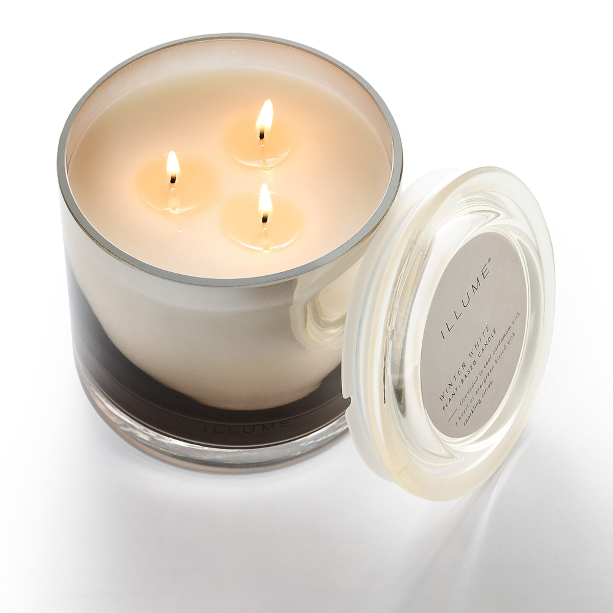 ILLUME Duftkerze XL Statement Glas, weiss 