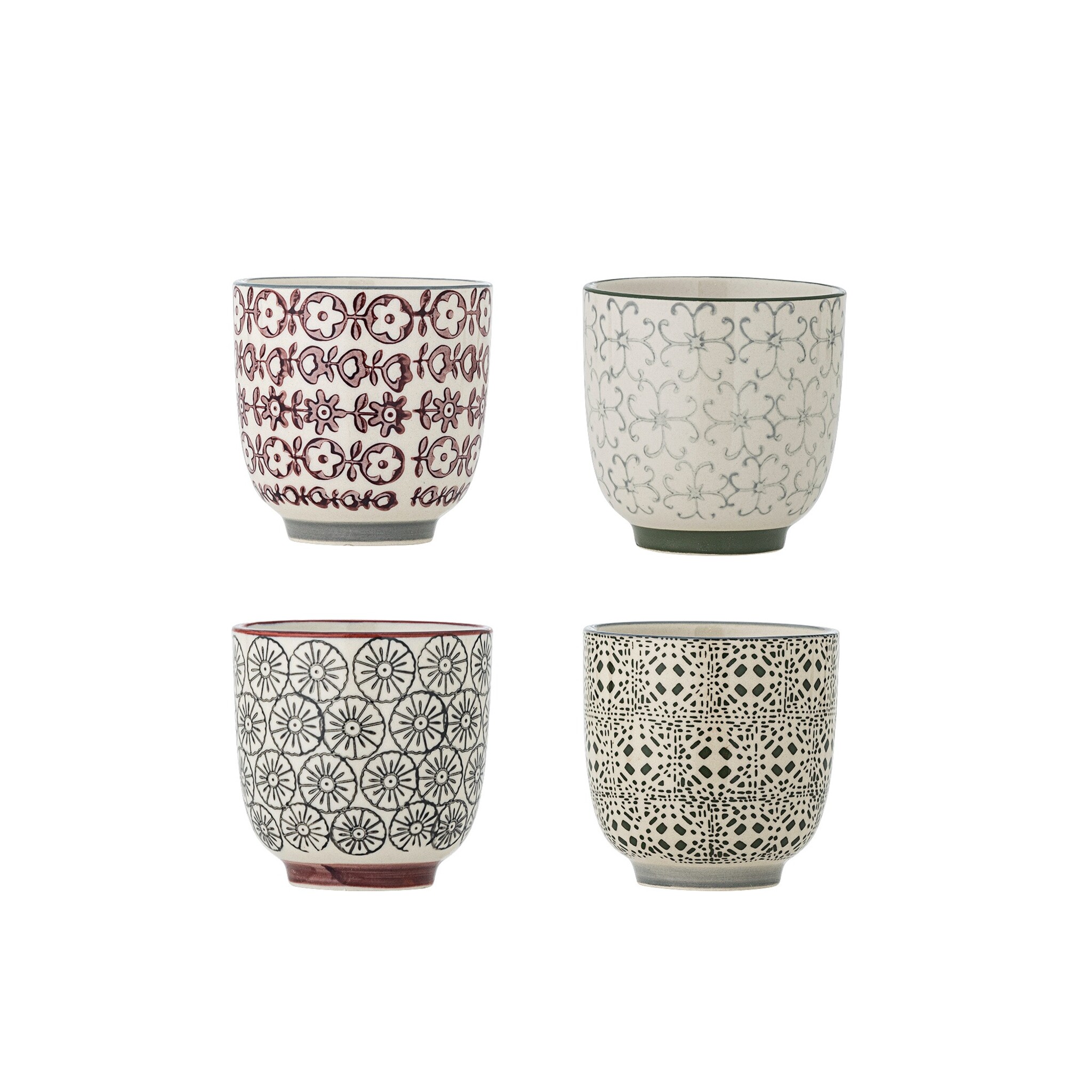 Bloomingville Karine Kleine Tassen, Bunt, 4er-Set, bunt 