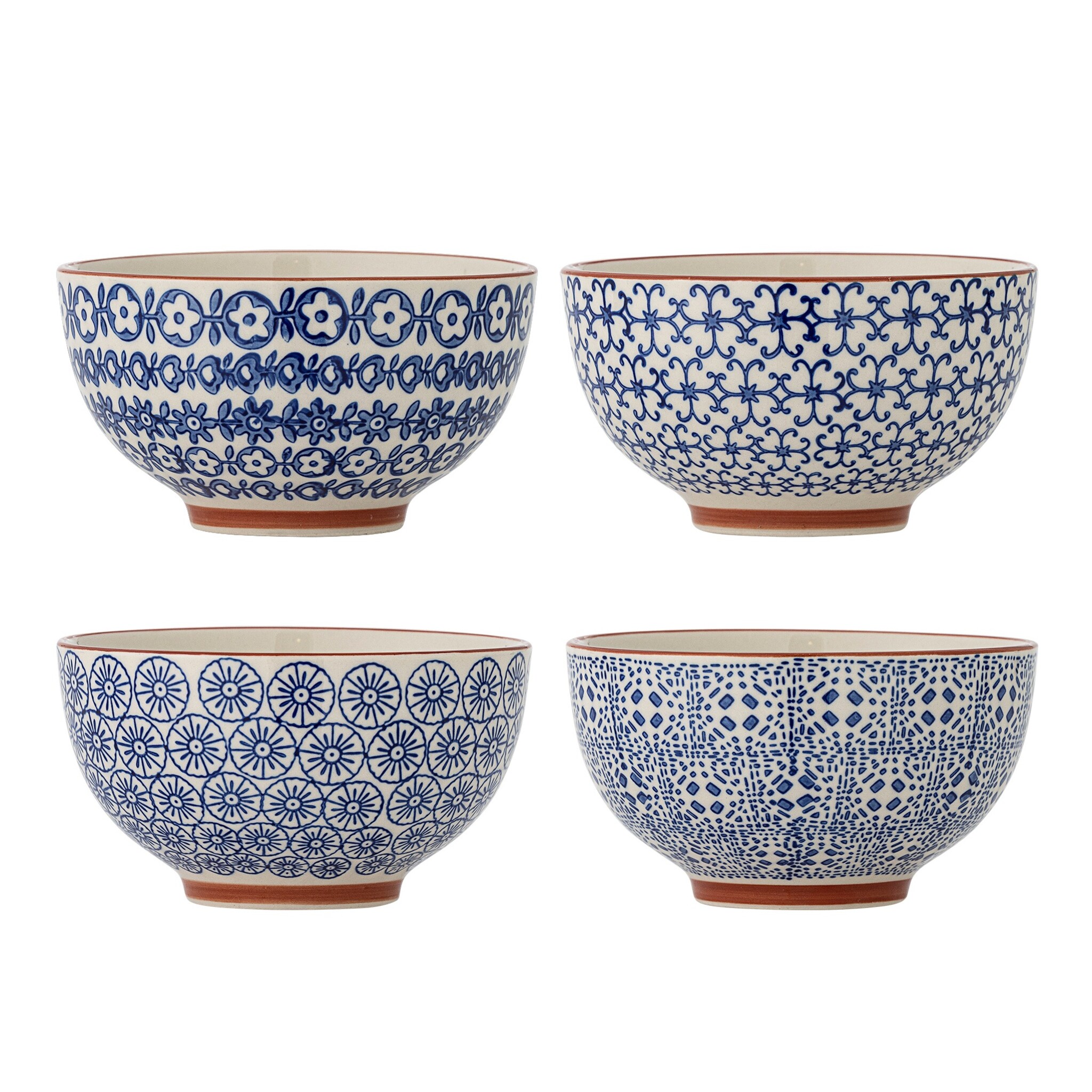 Bloomingville Karine Schale, Blau 4er Set, blau 