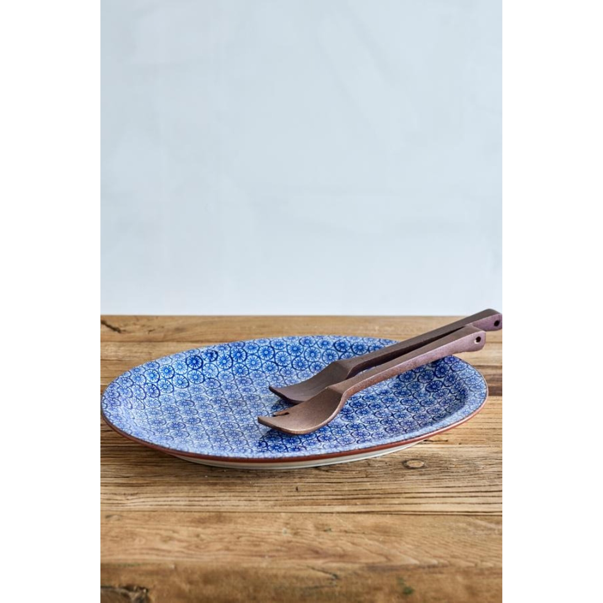 Bloomingville Karine Servierplatte Steingut, Blau, blau 