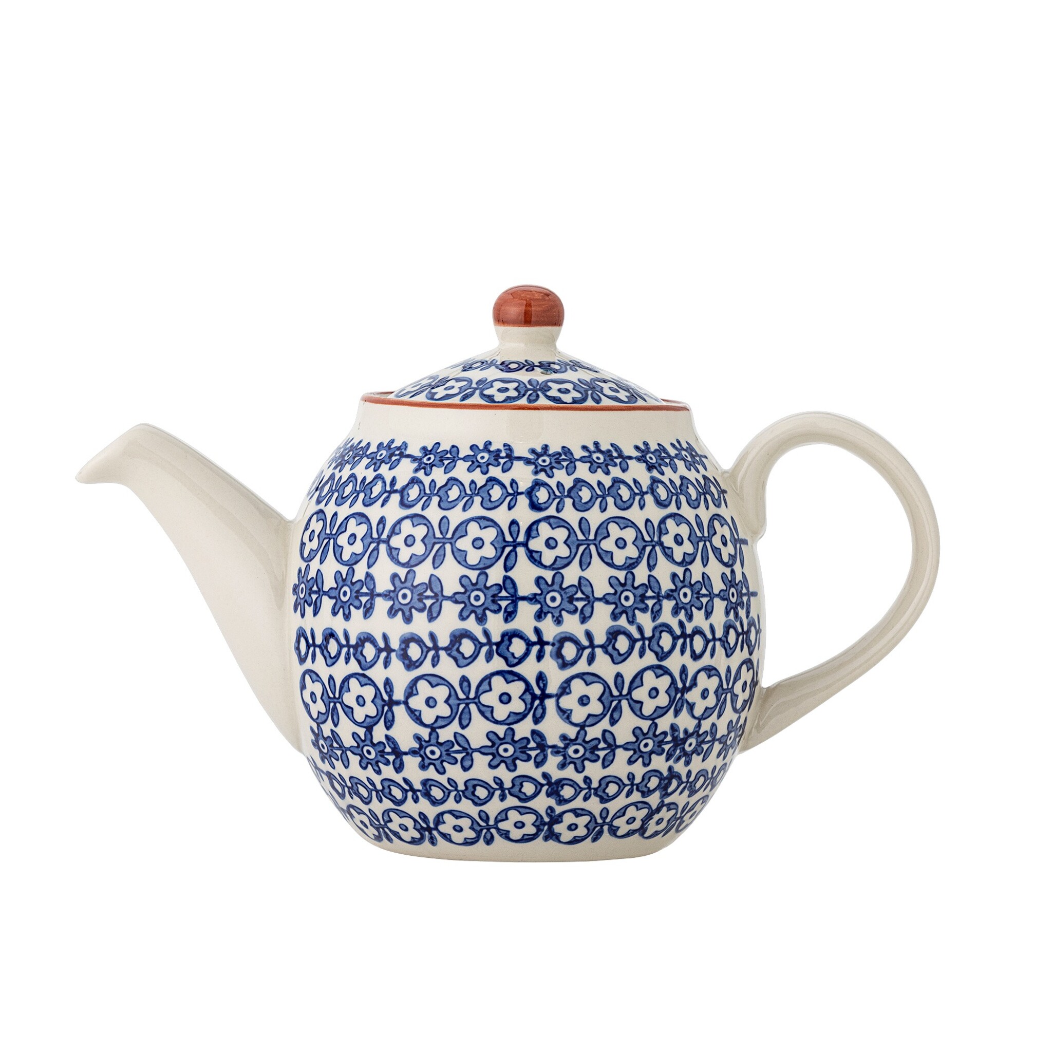 Bloomingville Karine Teekanne aus blauem Steingut, blau 