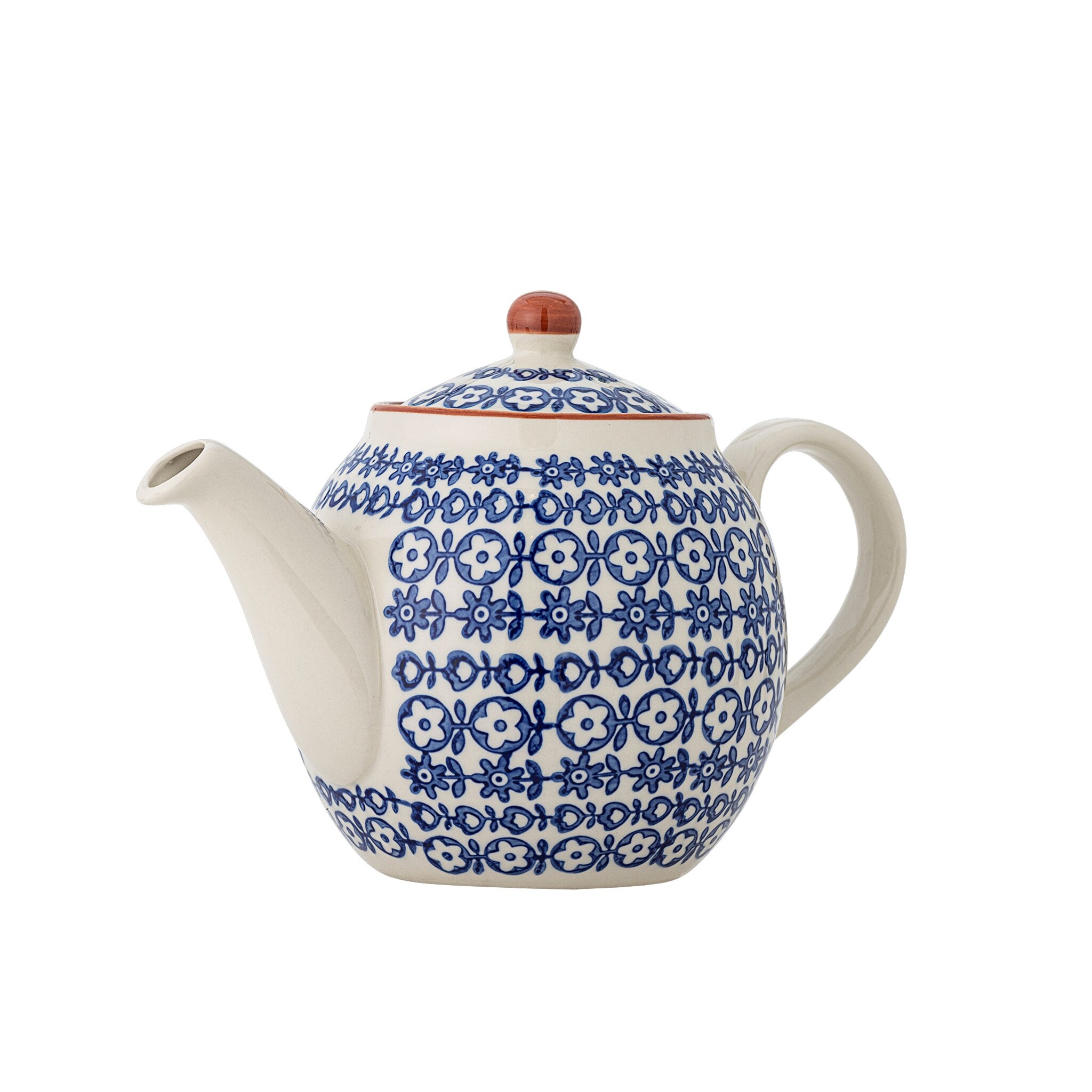 Bloomingville Karine Teekanne aus blauem Steingut, blau 
