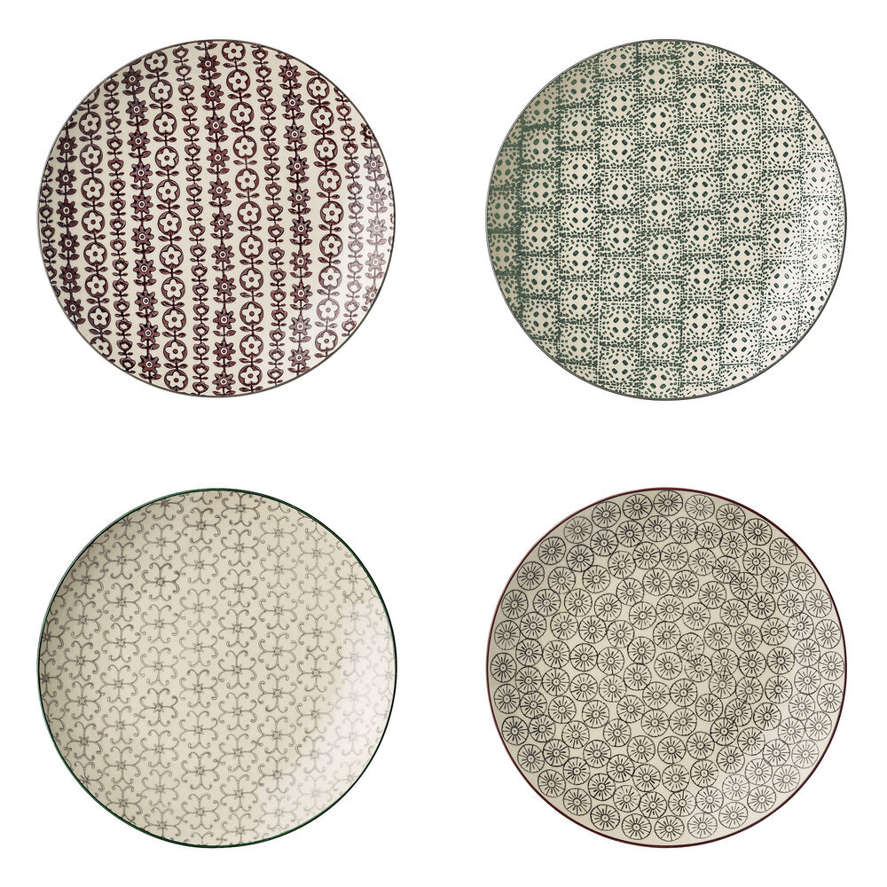 Karine Teller, Steingut 4er, diverse Ø 20 cm