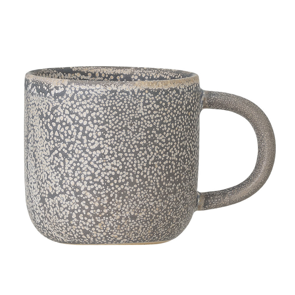 Kendra Tasse mit Henkel, Steingut, grau 
