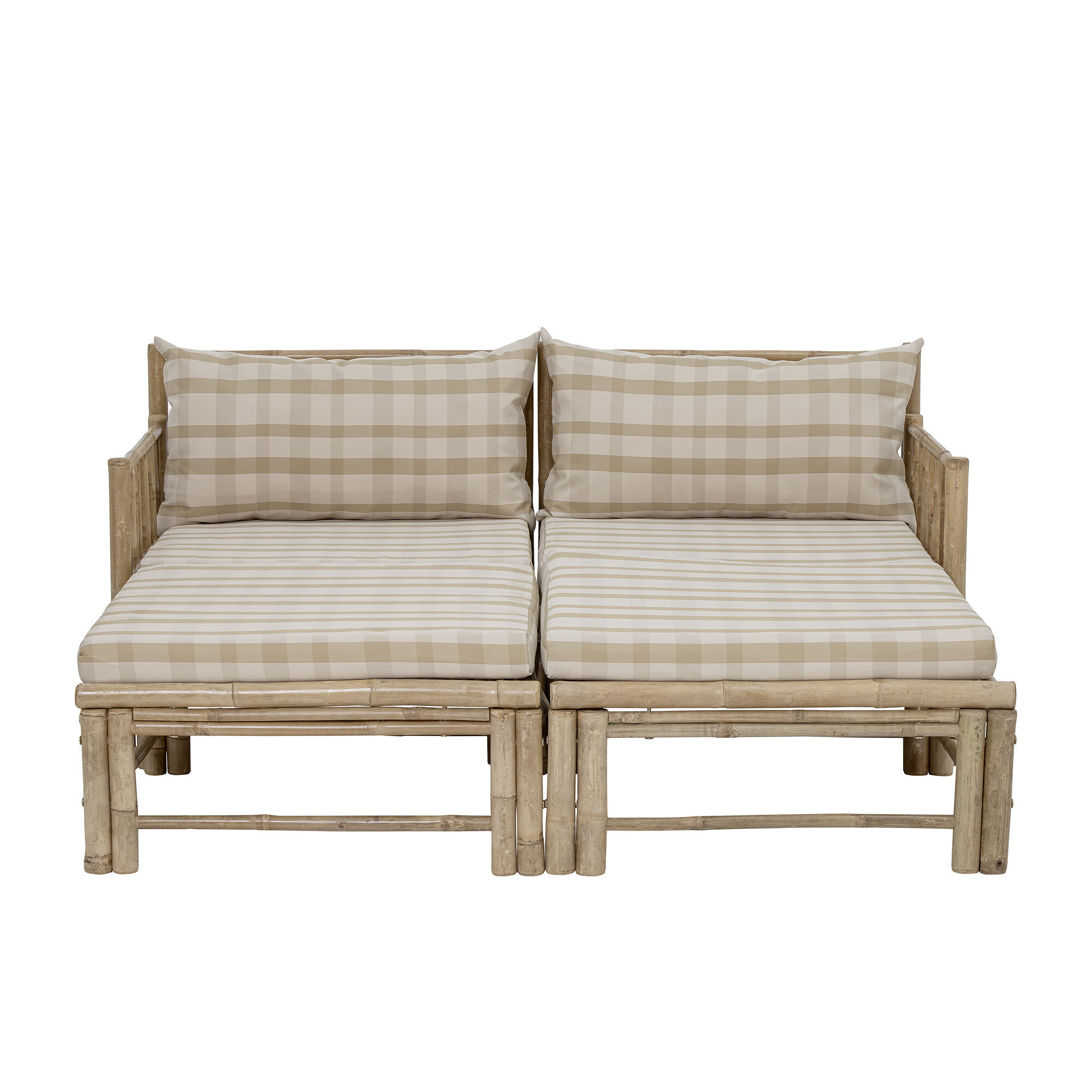 Korfu Modul Pouf Hocker Bambus,  