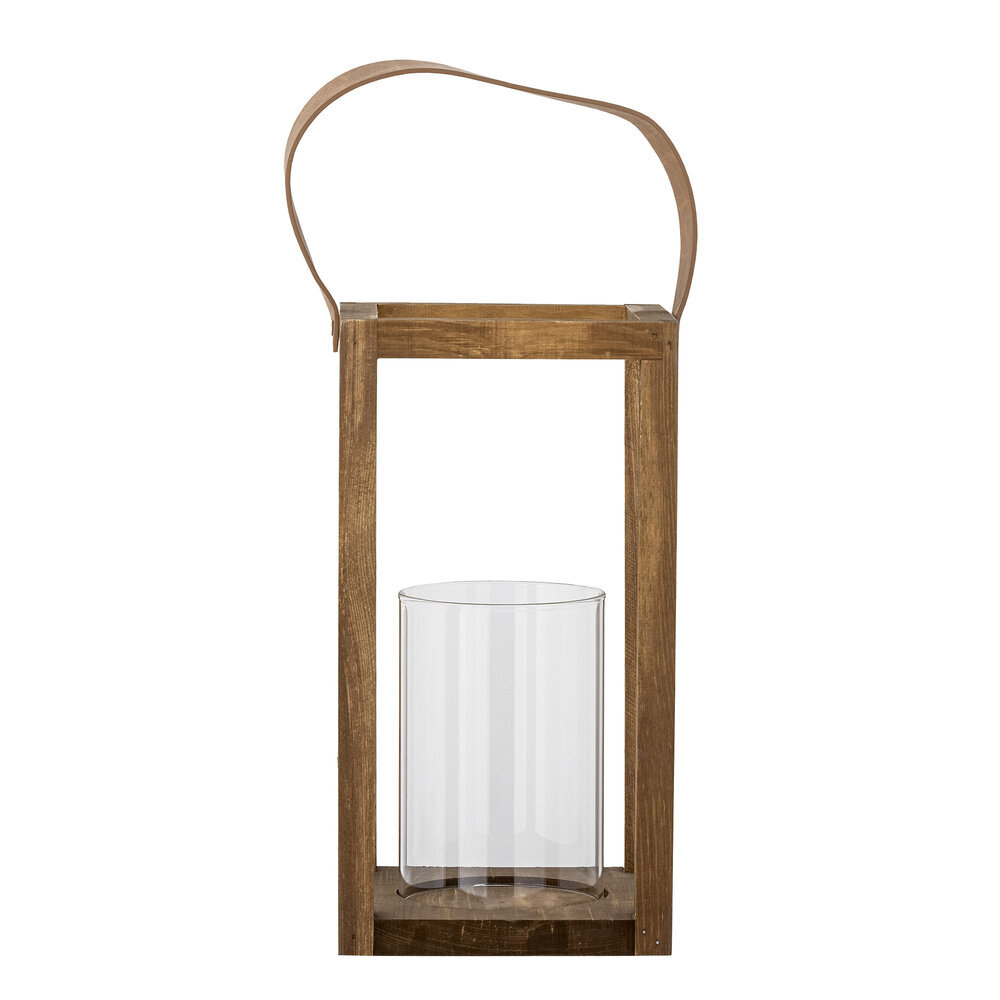 Laterne mit Glas Lyra, Kiefer, natur L16xH30xB16 cm