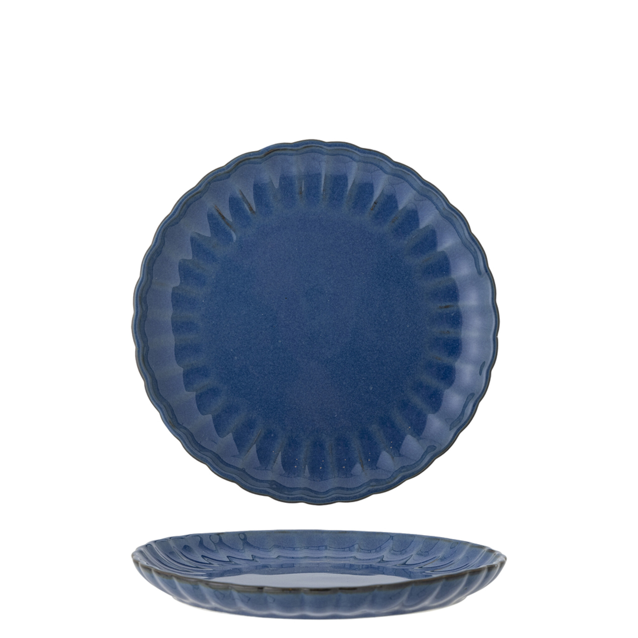 Latina Dessert-Teller, Steingut, blau 