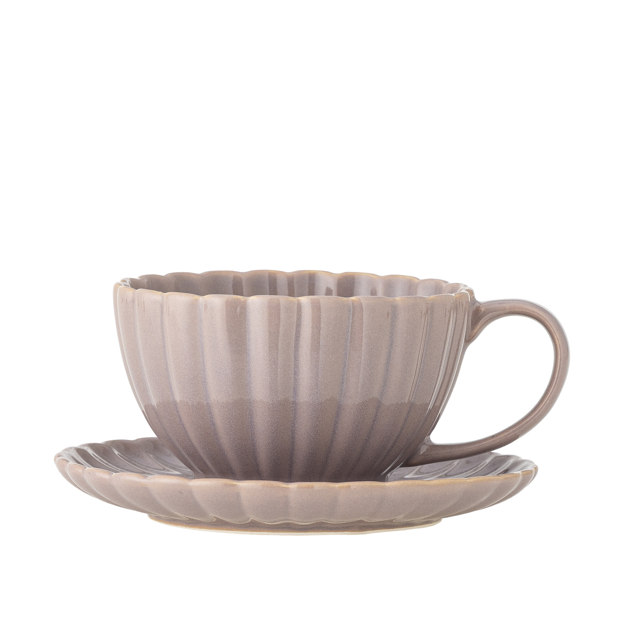 Latina Tasse mit Untertasse, Steingut, rose 