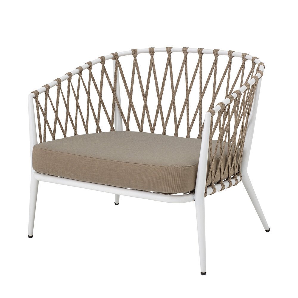 Lounge Stuhl Cia aus Metall, weiss 