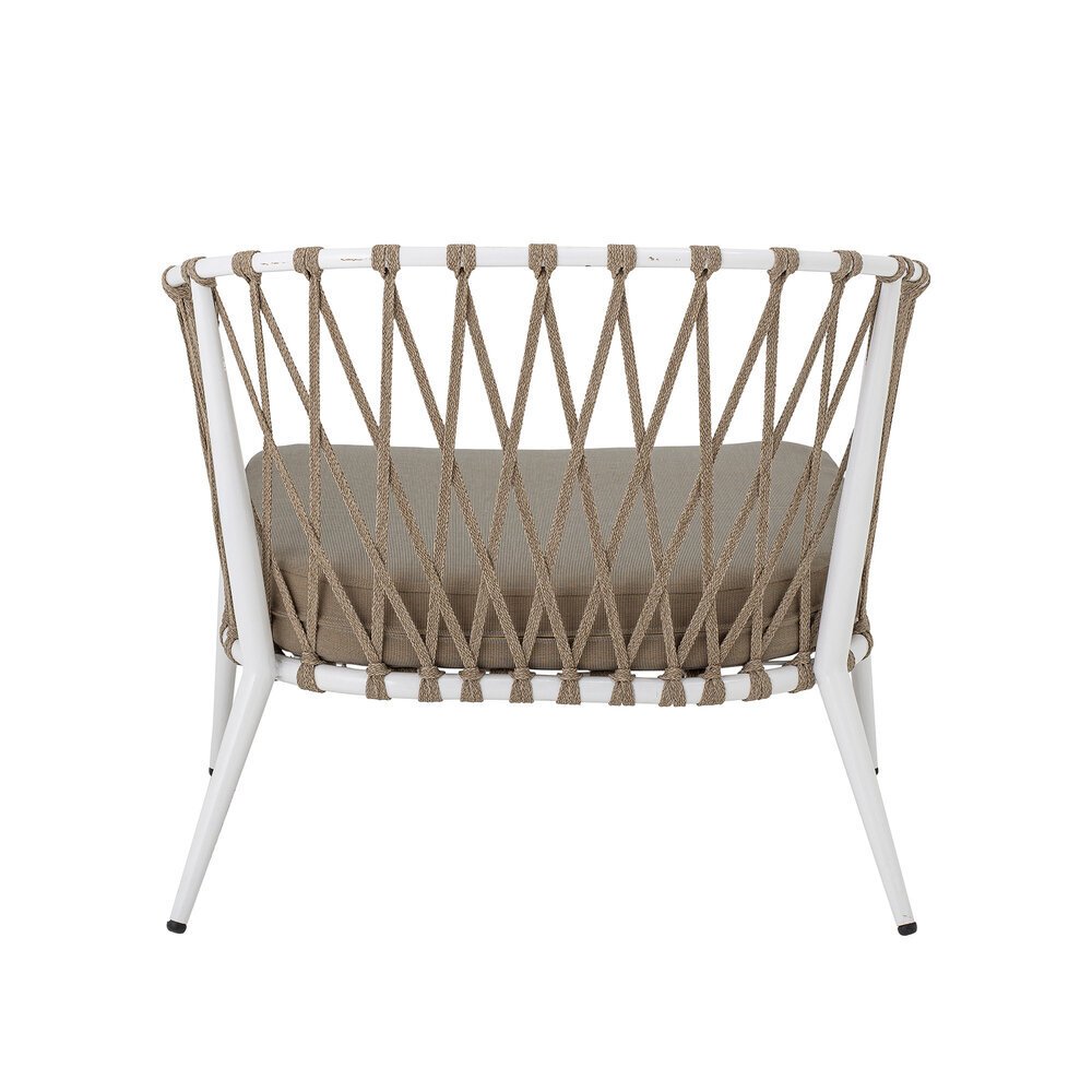 Lounge Stuhl Cia aus Metall, weiss 