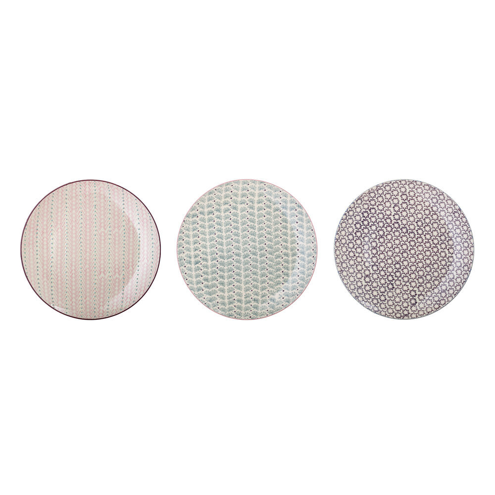 Maya Teller groß, Violett, Steingut 3er-Set, purple 