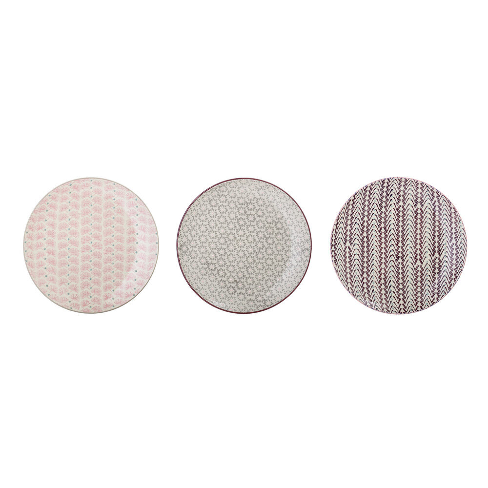 Maya Teller, Violett, Steingut 3er-Set, purple 