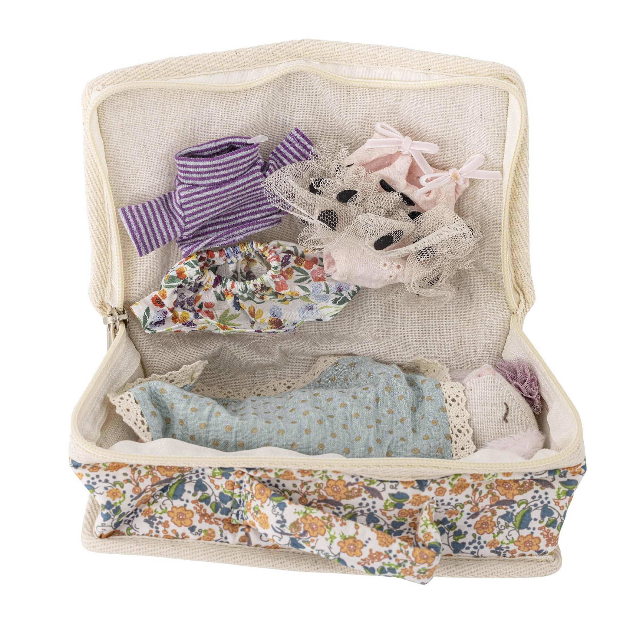 Mini Puppe Hase Milly mit Kleidung und Tasche
