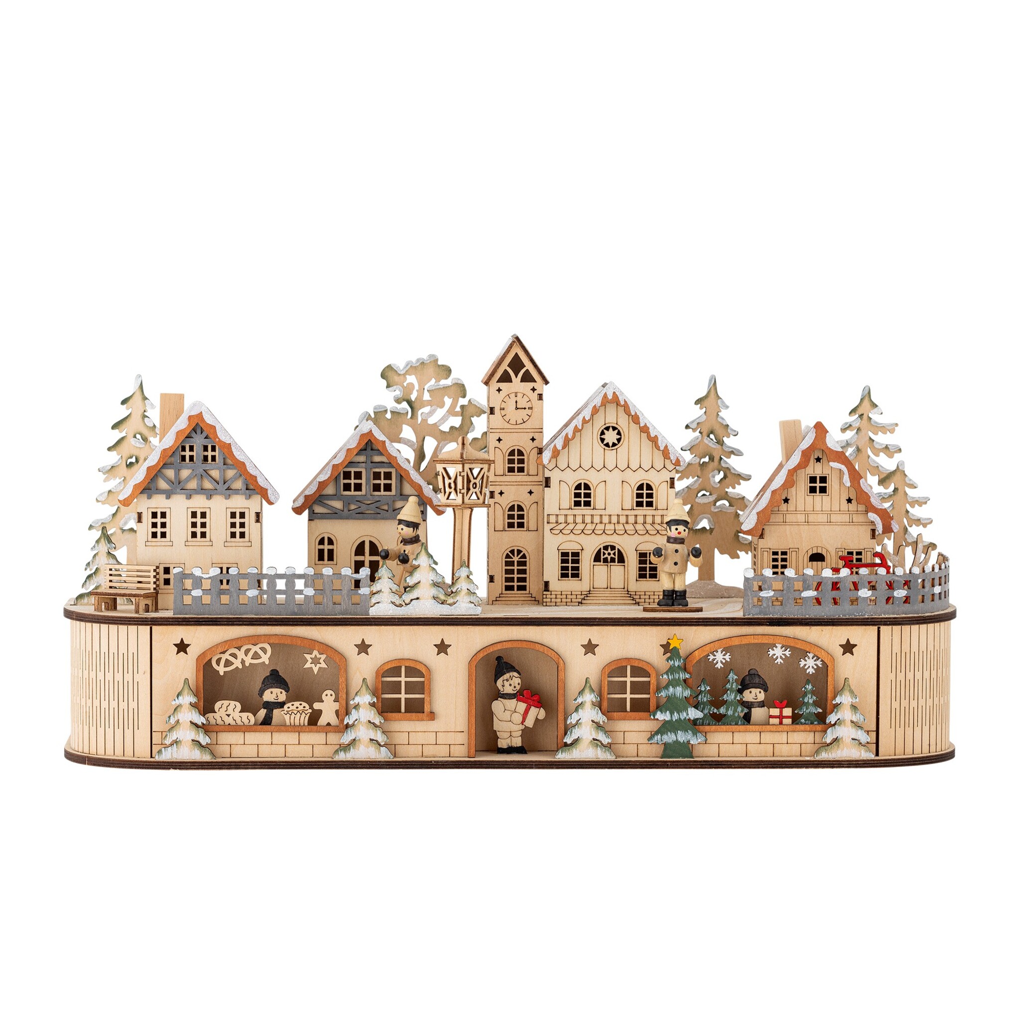 Norwich Weihnachstdeko Stadt LED-Licht, natur 