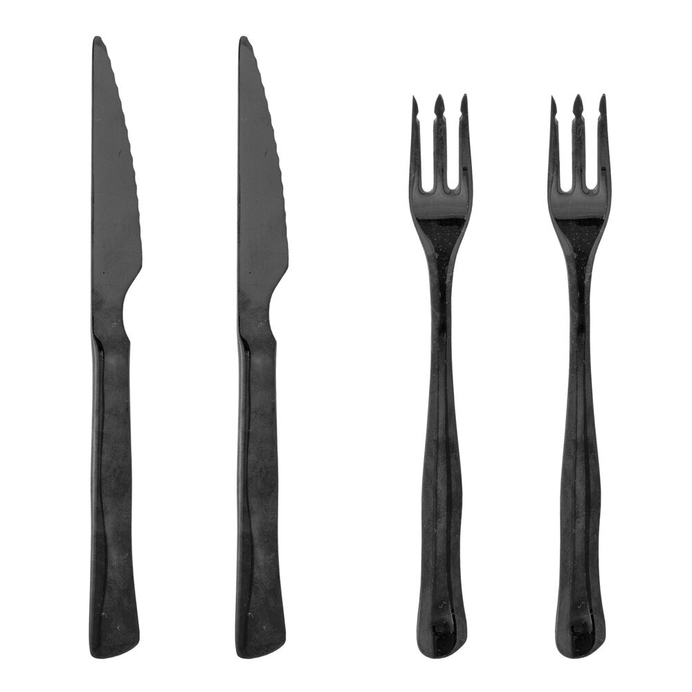 Ollin Steakbesteck, Schwarz, Edelstahl, schwarz 