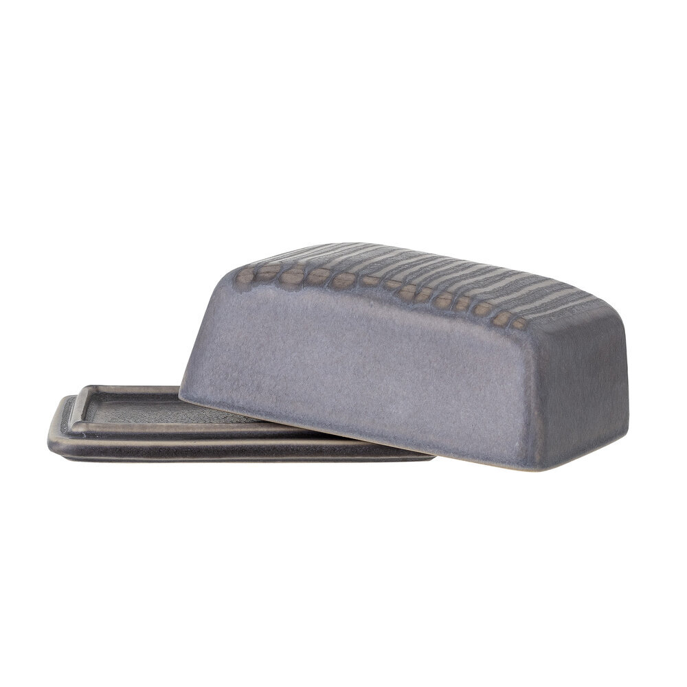 Raben Butterdose, Grau, Steingut, grau 