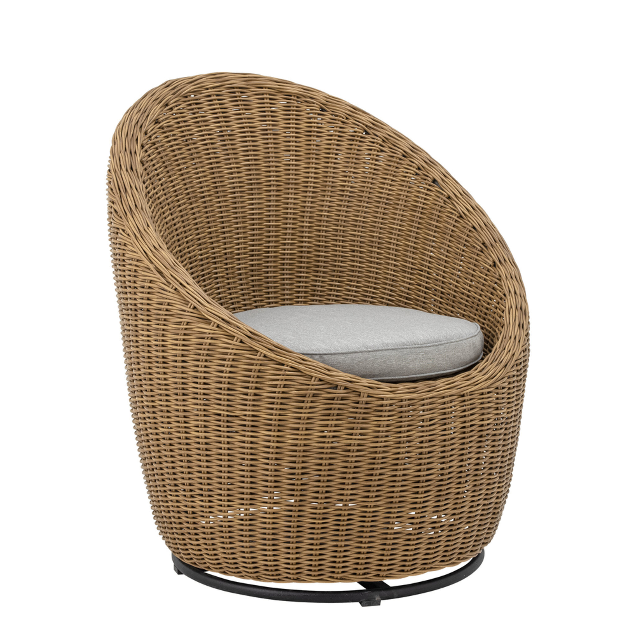 Roccas Loungesessel Polyrattan, braun 