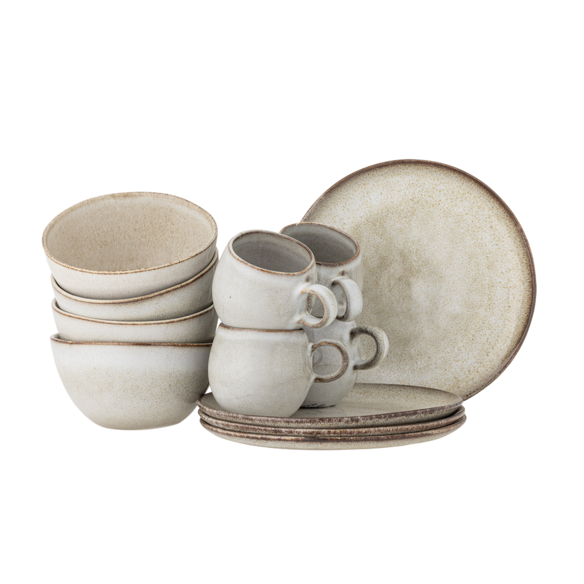 Sandrine Frühstück Set, Geschirr-Set, beige 