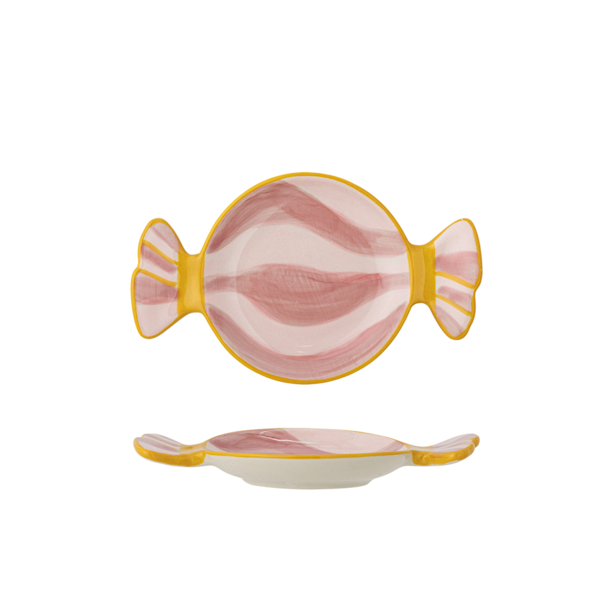 Servierplatte Caramella aus Steingut Rosa, rosa 