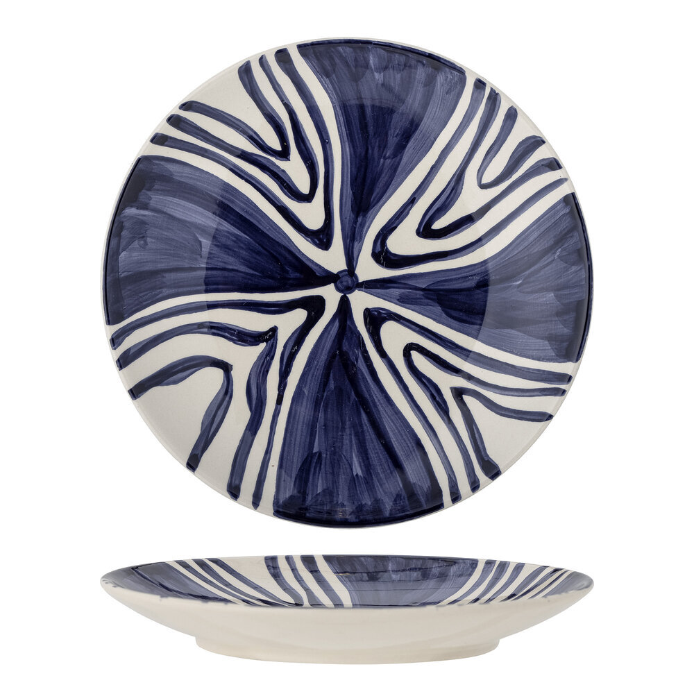 Shama Teller groß, Steingut, blau Ø 27 cm