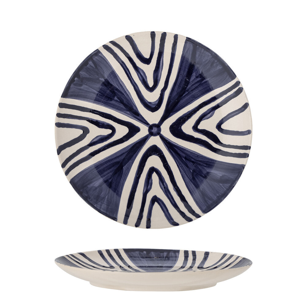Shama Teller, Steingut, blue Ø 20,5 cm