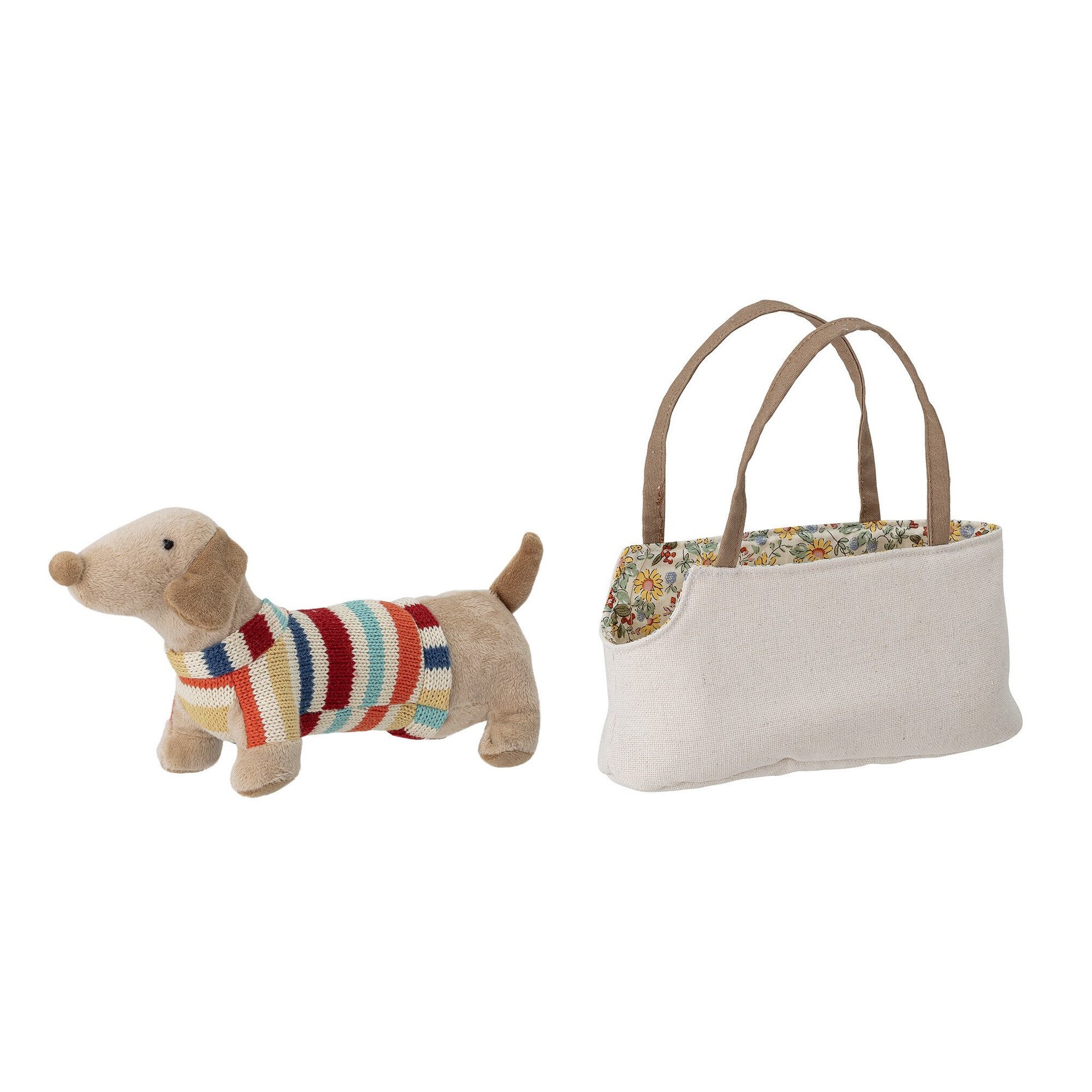 Bloomingville Mini Soft Toy Hund Hilena mit Tasche