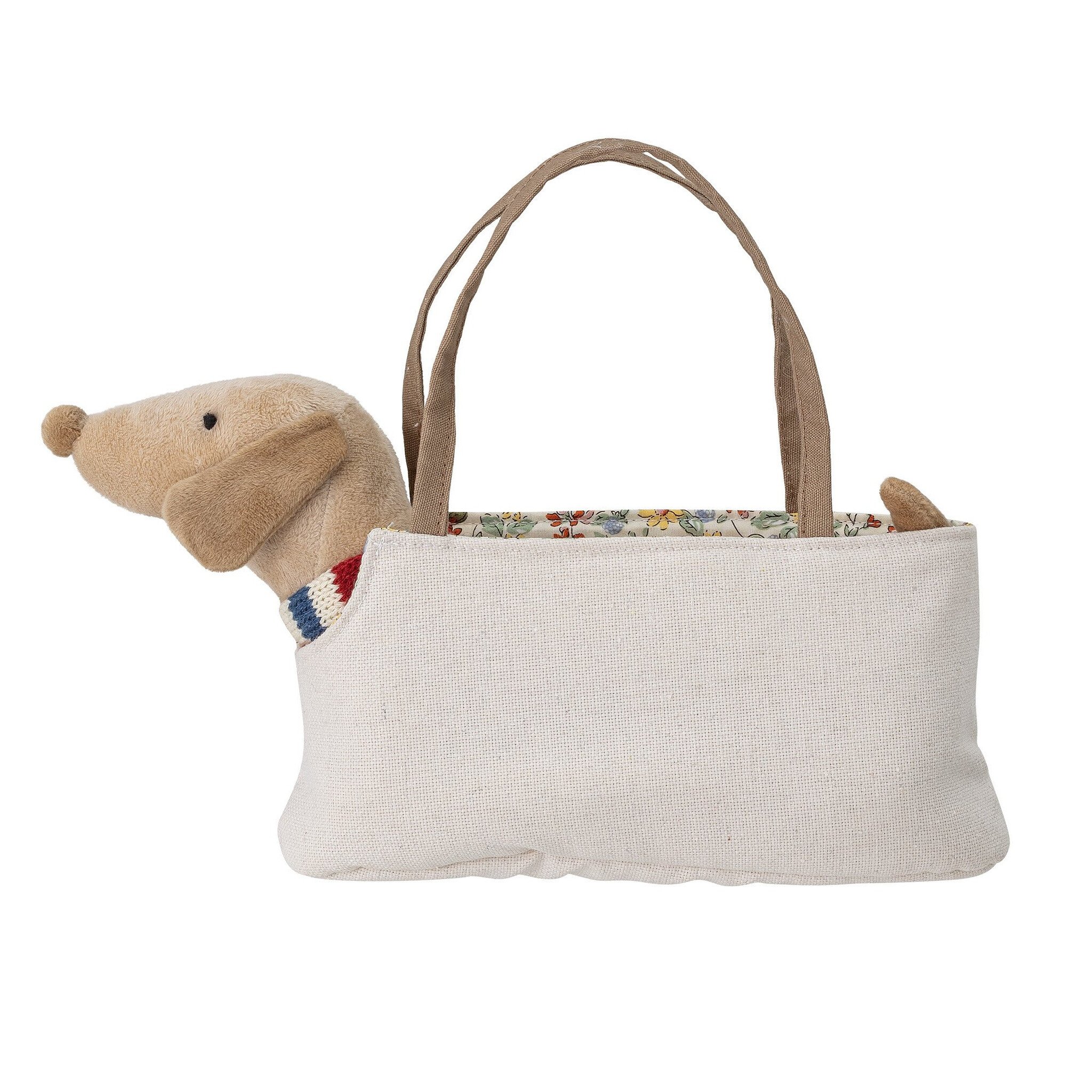Bloomingville Mini Soft Toy Hund Hilena mit Tasche