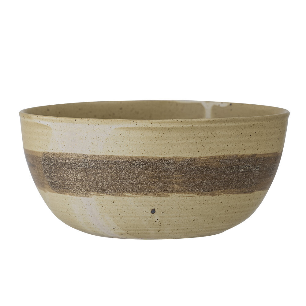 Solange Große Schale, Natur, Steingut, braun Ø 24 x H11 cm