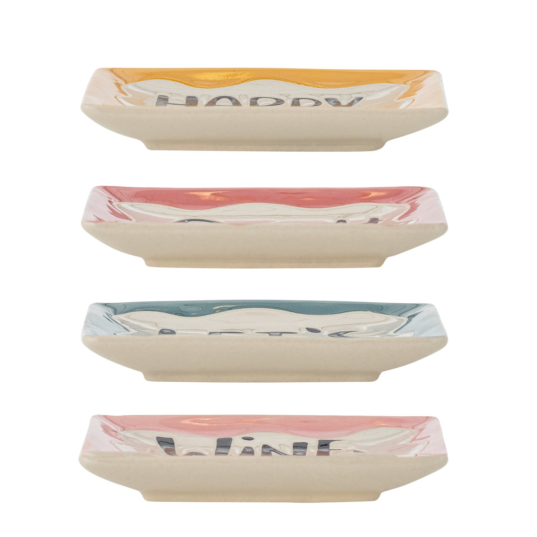 Bloomingville Soline Teller 4er-Set, bunt 