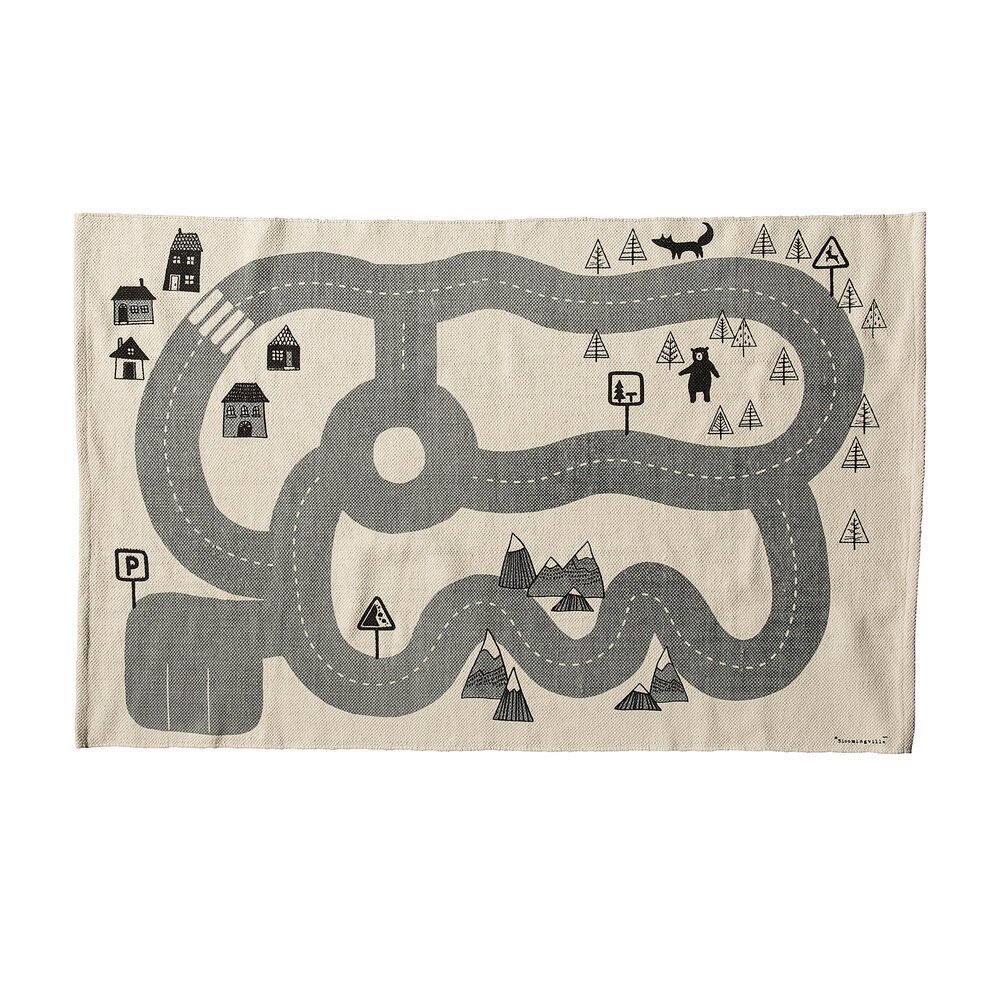 Spiel Teppich Dennis aus Baumwolle, grau 