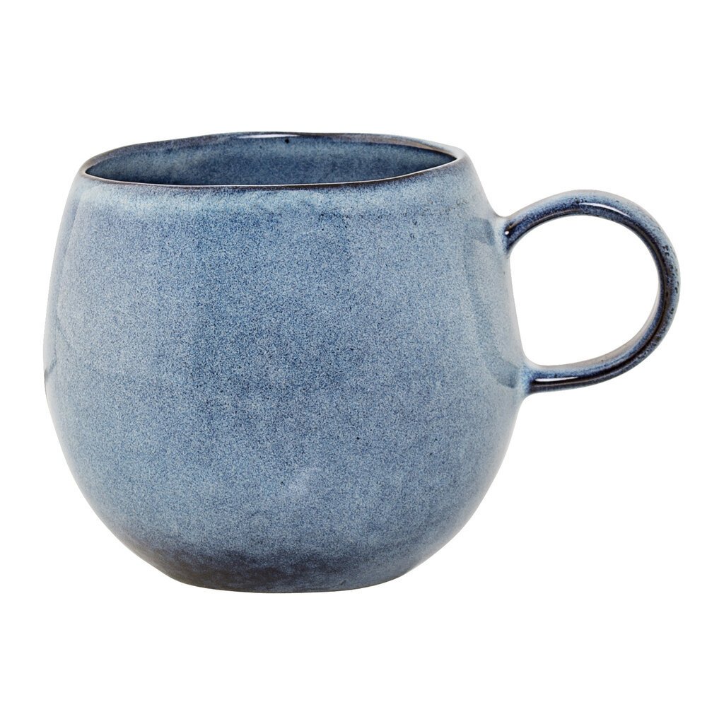 Bloomingville Sandrine Tasse | Steingut, blau Ø10.5 x H9.5cm