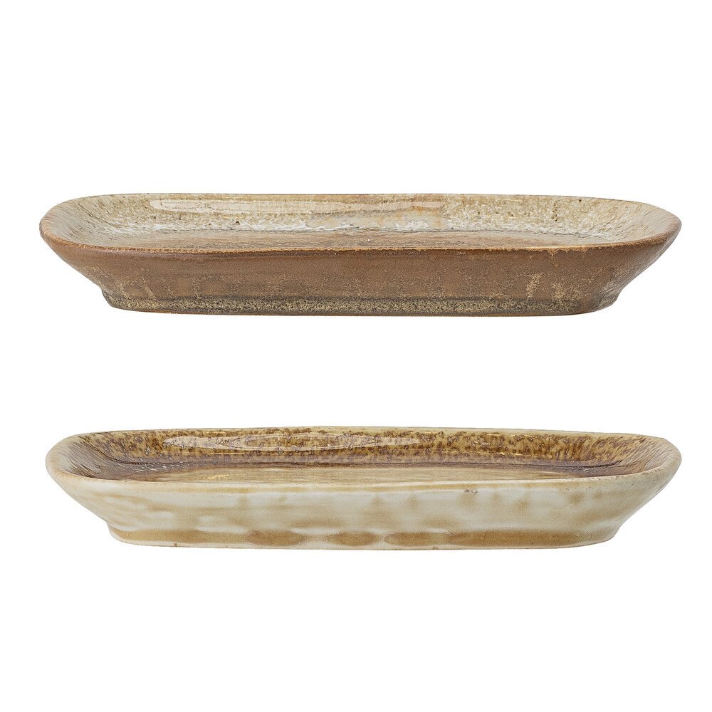 Teller Willow 2er Set aus Steingut, mehrfarbig 
