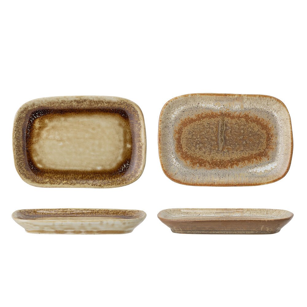 Teller Willow 2er Set aus Steingut, mehrfarbig 
